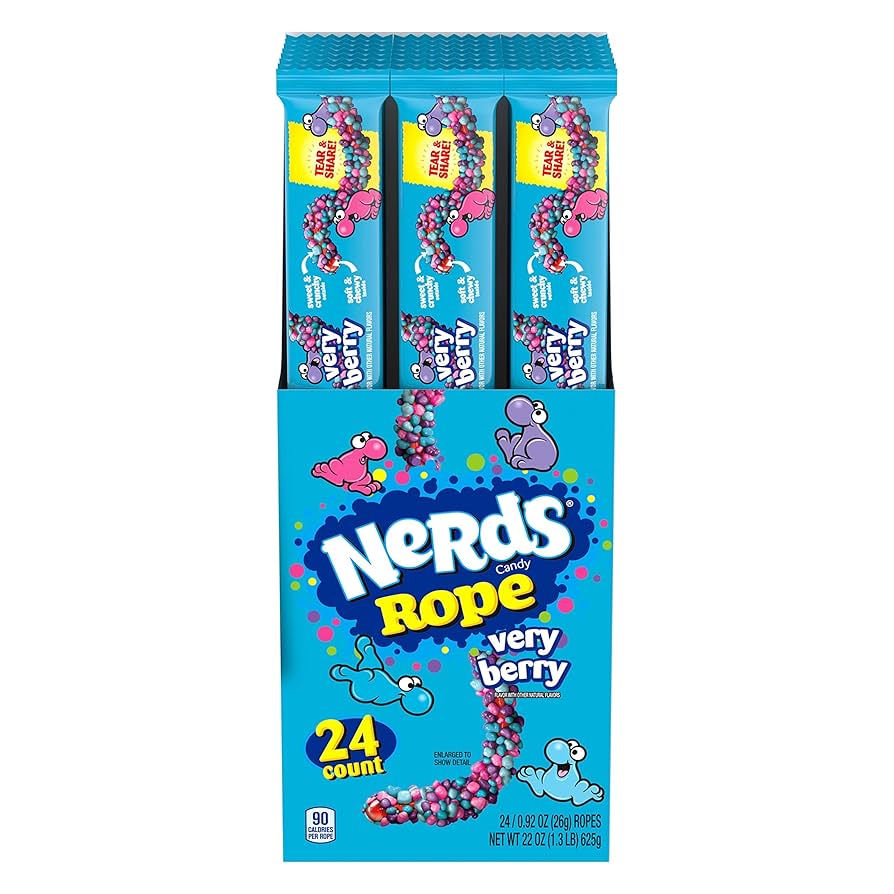 Amazon.com: Nerds Berry Rope Candy 24 x 26g, 624g/1.4 lb